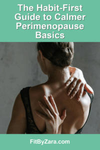 The Habit-First Guide to Calmer Perimenopause Basics – Pinterest cover