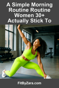 A Simple Morning Routine Routine Women 30+ Actually Stick To – Pinterest cover