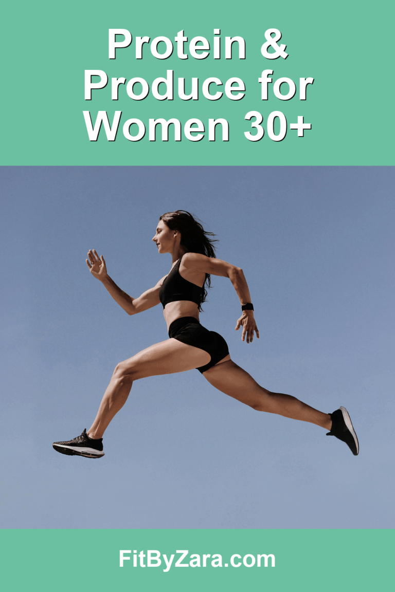 Protein & Produce for Women 30+ – Pinterest cover