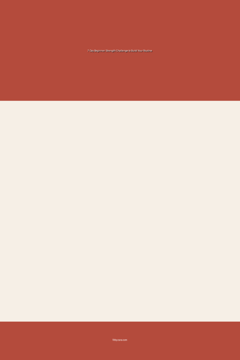 7-Day Beginner Strength Challenge to Build Your Routine – Pinterest cover