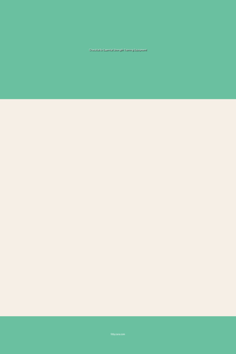 Checklist for Essential Strength Training Equipment – Pinterest cover