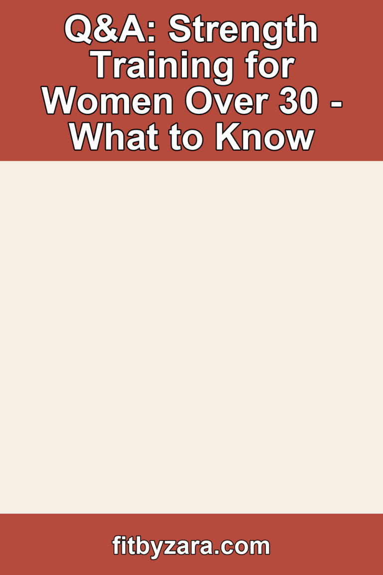 Q&A: Strength Training for Women Over 30 - What to Know – Pinterest cover