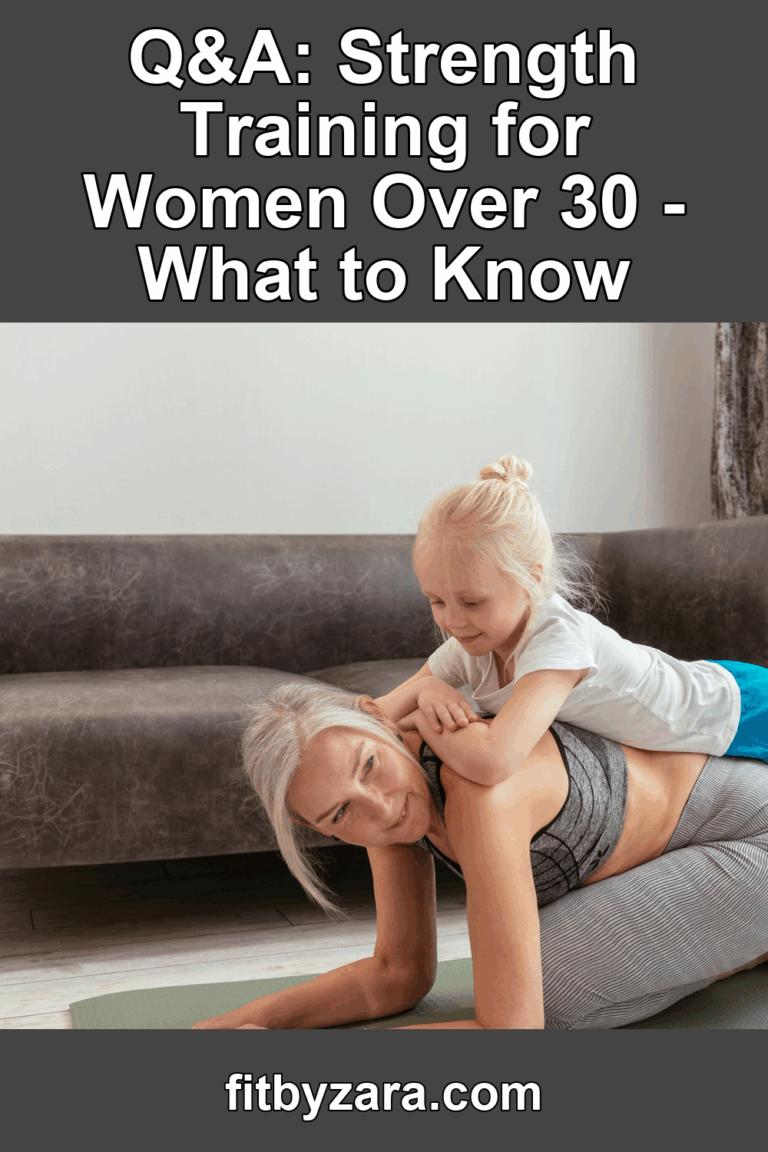 Q&A: Strength Training for Women Over 30 - What to Know – Pinterest cover