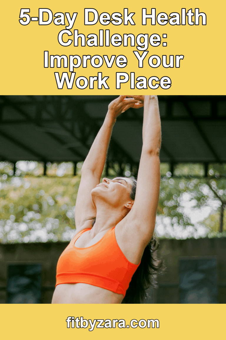 5-Day Desk Health Challenge: Improve Your Work Place – Pinterest cover