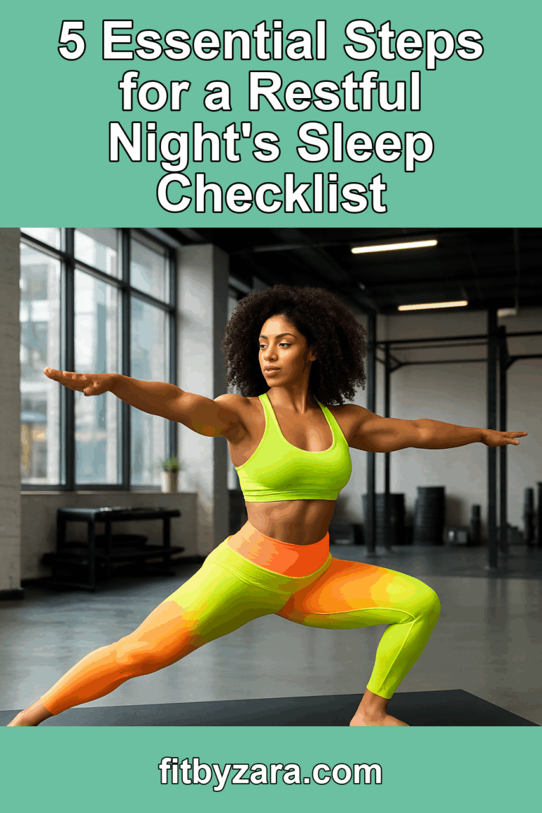 5 Essential Steps for a Restful Night's Sleep Checklist – Pinterest cover