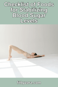 Checklist of Foods for Stabilizing Blood Sugar Levels – Pinterest cover