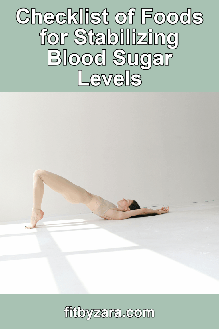 Checklist of Foods for Stabilizing Blood Sugar Levels – Pinterest cover