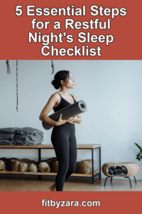 5 Essential Steps for a Restful Night's Sleep Checklist – Pinterest cover