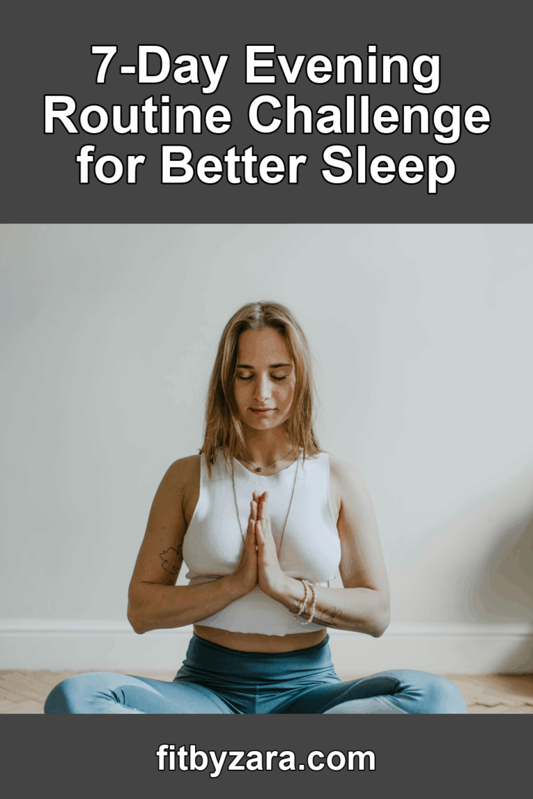 7-Day Evening Routine Challenge for Better Sleep – Pinterest cover