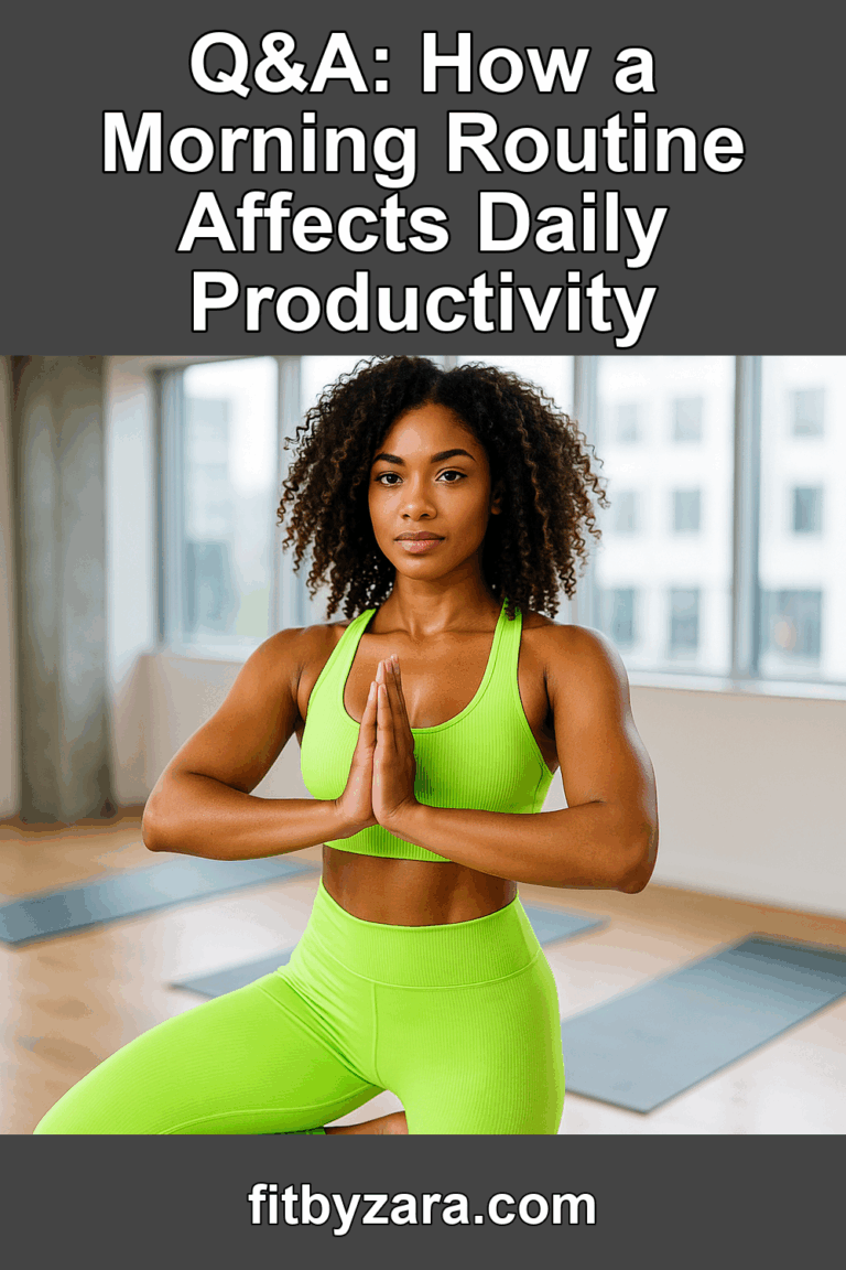 Q&A: How a Morning Routine Affects Daily Productivity – Pinterest cover
