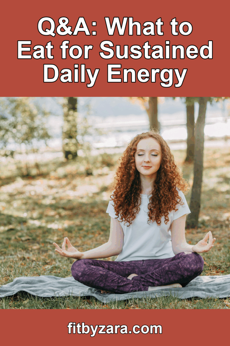 Q&A: What to Eat for Sustained Daily Energy – Pinterest cover