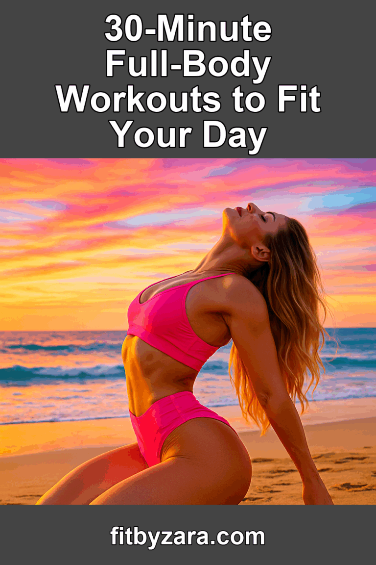 30-Minute Full-Body Workouts to Fit Your Day – Pinterest cover