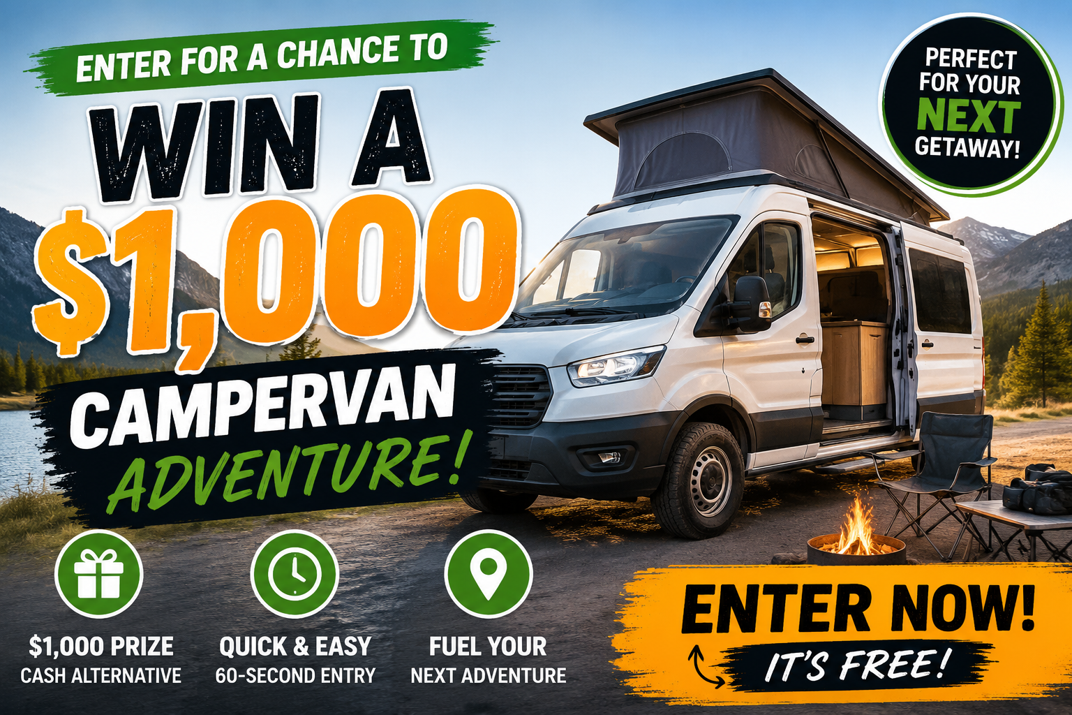 Win a $1,000 Campervan Adventure